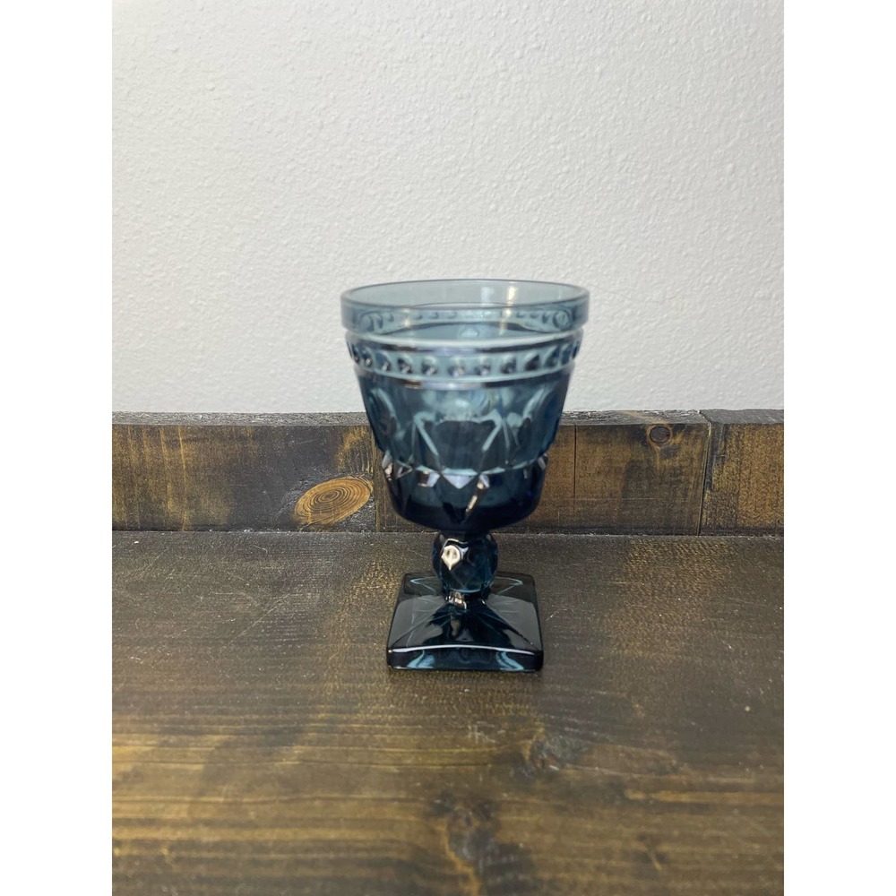 Indiana Glass Co Park Lane Blue with Square Bottom
